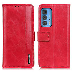 Funda de Cuero Cartera con Soporte Carcasa M11L para Motorola Moto Edge 20 Pro 5G Rojo