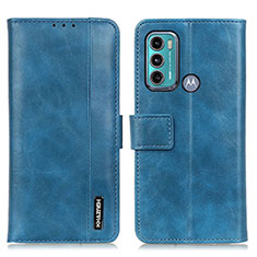 Funda de Cuero Cartera con Soporte Carcasa M11L para Motorola Moto G60 Azul