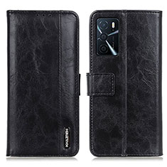 Funda de Cuero Cartera con Soporte Carcasa M11L para Oppo A16s Negro