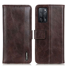 Funda de Cuero Cartera con Soporte Carcasa M11L para Oppo A53s 5G Marron