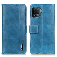 Funda de Cuero Cartera con Soporte Carcasa M11L para Oppo A94 4G Azul