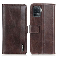 Funda de Cuero Cartera con Soporte Carcasa M11L para Oppo A94 4G Marron