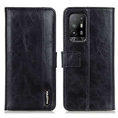 Funda de Cuero Cartera con Soporte Carcasa M11L para Oppo A94 5G Negro