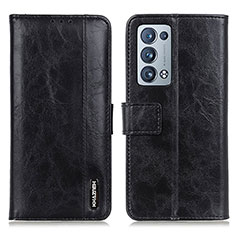 Funda de Cuero Cartera con Soporte Carcasa M11L para Oppo Reno6 Pro+ Plus 5G Negro