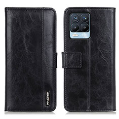 Funda de Cuero Cartera con Soporte Carcasa M11L para Realme 8 4G Negro