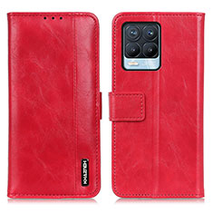 Funda de Cuero Cartera con Soporte Carcasa M11L para Realme 8 4G Rojo