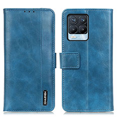 Funda de Cuero Cartera con Soporte Carcasa M11L para Realme 8 Pro Azul