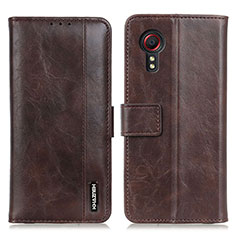 Funda de Cuero Cartera con Soporte Carcasa M11L para Samsung Galaxy XCover 5 SM-G525F Marron