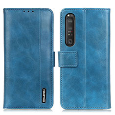 Funda de Cuero Cartera con Soporte Carcasa M11L para Sony Xperia 1 III Azul