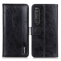 Funda de Cuero Cartera con Soporte Carcasa M11L para Sony Xperia 1 III Negro