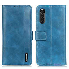 Funda de Cuero Cartera con Soporte Carcasa M11L para Sony Xperia 10 III SO-52B Azul