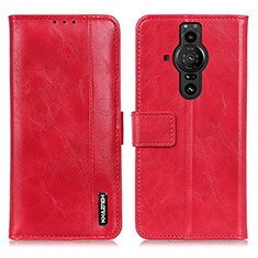 Funda de Cuero Cartera con Soporte Carcasa M11L para Sony Xperia PRO-I Rojo