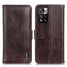 Funda de Cuero Cartera con Soporte Carcasa M11L para Xiaomi Mi 11i 5G (2022) Marron