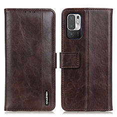 Funda de Cuero Cartera con Soporte Carcasa M11L para Xiaomi POCO M3 Pro 5G Marron