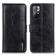 Funda de Cuero Cartera con Soporte Carcasa M11L para Xiaomi Poco M4 Pro 5G Negro