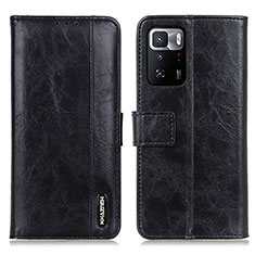 Funda de Cuero Cartera con Soporte Carcasa M11L para Xiaomi Redmi Note 10 Pro 5G Negro