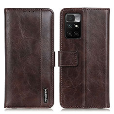 Funda de Cuero Cartera con Soporte Carcasa M11L para Xiaomi Redmi Note 11 4G (2021) Marron