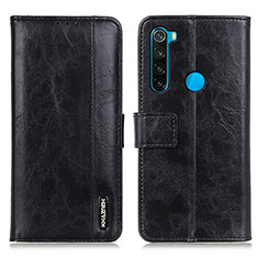 Funda de Cuero Cartera con Soporte Carcasa M11L para Xiaomi Redmi Note 8 (2021) Negro