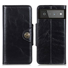 Funda de Cuero Cartera con Soporte Carcasa M12L para Google Pixel 6 5G Negro