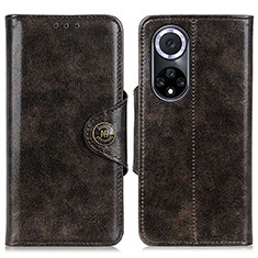 Funda de Cuero Cartera con Soporte Carcasa M12L para Huawei Honor 50 5G Bronze