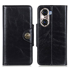 Funda de Cuero Cartera con Soporte Carcasa M12L para Huawei Honor 60 Pro 5G Negro