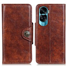 Funda de Cuero Cartera con Soporte Carcasa M12L para Huawei Honor 90 Lite 5G Marron