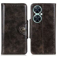 Funda de Cuero Cartera con Soporte Carcasa M12L para Huawei Nova 11i Bronze