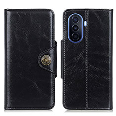 Funda de Cuero Cartera con Soporte Carcasa M12L para Huawei Nova Y70 Negro