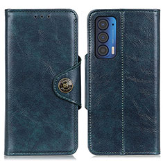 Funda de Cuero Cartera con Soporte Carcasa M12L para Motorola Moto Edge (2021) 5G Azul