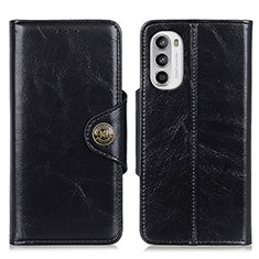 Funda de Cuero Cartera con Soporte Carcasa M12L para Motorola Moto Edge (2022) 5G Negro