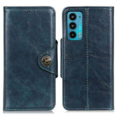 Funda de Cuero Cartera con Soporte Carcasa M12L para Motorola Moto Edge Lite 5G Azul