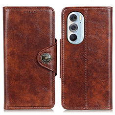 Funda de Cuero Cartera con Soporte Carcasa M12L para Motorola Moto Edge Plus (2022) 5G Marron