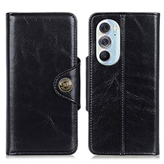 Funda de Cuero Cartera con Soporte Carcasa M12L para Motorola Moto Edge Plus (2022) 5G Negro