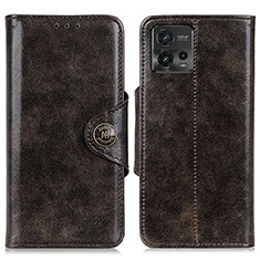 Funda de Cuero Cartera con Soporte Carcasa M12L para Motorola Moto G72 Bronze