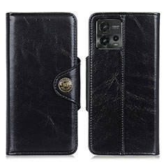 Funda de Cuero Cartera con Soporte Carcasa M12L para Motorola Moto G72 Negro