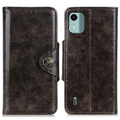 Funda de Cuero Cartera con Soporte Carcasa M12L para Nokia C12 Pro Bronze