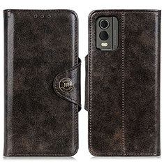 Funda de Cuero Cartera con Soporte Carcasa M12L para Nokia C210 Bronze