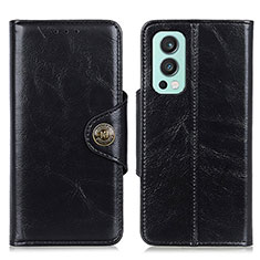 Funda de Cuero Cartera con Soporte Carcasa M12L para OnePlus Nord 2 5G Negro