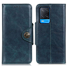 Funda de Cuero Cartera con Soporte Carcasa M12L para Oppo A54 4G Azul