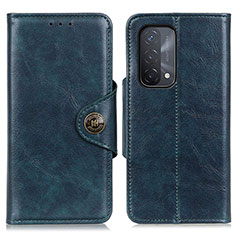 Funda de Cuero Cartera con Soporte Carcasa M12L para Oppo A54 5G Azul