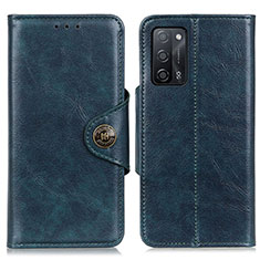 Funda de Cuero Cartera con Soporte Carcasa M12L para Oppo A55 5G Azul