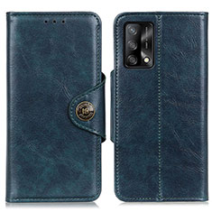 Funda de Cuero Cartera con Soporte Carcasa M12L para Oppo A74 4G Azul