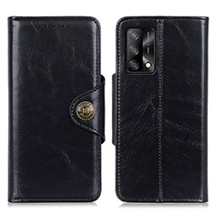 Funda de Cuero Cartera con Soporte Carcasa M12L para Oppo A74 4G Negro