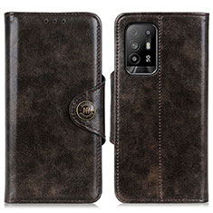 Funda de Cuero Cartera con Soporte Carcasa M12L para Oppo A94 5G Marron