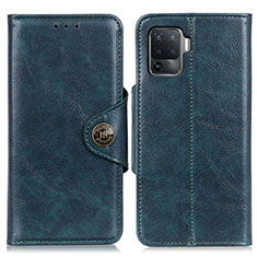 Funda de Cuero Cartera con Soporte Carcasa M12L para Oppo F19 Pro Azul