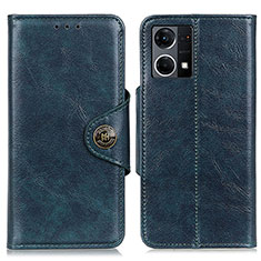 Funda de Cuero Cartera con Soporte Carcasa M12L para Oppo F21 Pro 4G Azul