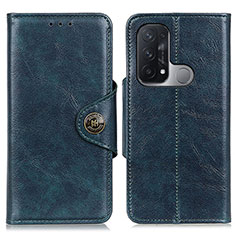 Funda de Cuero Cartera con Soporte Carcasa M12L para Oppo Reno5 A Azul