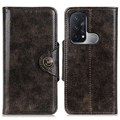 Funda de Cuero Cartera con Soporte Carcasa M12L para Oppo Reno5 A Bronze