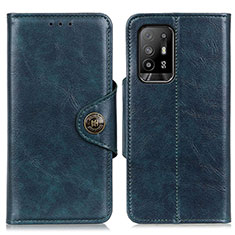 Funda de Cuero Cartera con Soporte Carcasa M12L para Oppo Reno5 Z 5G Azul