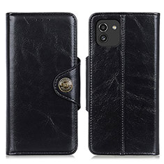 Funda de Cuero Cartera con Soporte Carcasa M12L para Samsung Galaxy A03 Negro